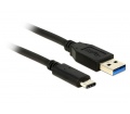 Delock USB 3.1 Gen2 A > Type-C 1m fekete