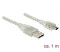 Delock USB 2.0A csatl. dugó > USB mini-B dugó 1m