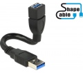 Delock USB 3.0 A ShapeCable apa > anya 0,15m