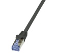 LogiLink Cat6A S/FTP PrimeLine 10G 0,25m fekete