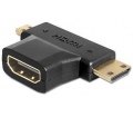 Delock HDMI-A anya > HDMI-C + HDMI-D apa adapter