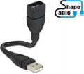 Delock USB 2.0 A ShapeCable apa > anya 0,15m