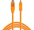 TT TetherPro USB Type C > Mini-B 8pin 4.6m narancs