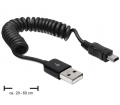 Delock USB 2.0-A apa / USB mini apa spirál