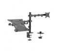 GEMBIRD Adjustable desk mount with monitor arm and