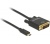 Delock USB Type-C (DP alt / Tb 3) > DVI 3m fekete