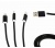 Gembird USB 3-in-1 töltőkábel 1m fekete