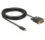 Delock USB Type-C (DP alt / Tb 3) > DVI 3m fekete