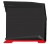 SilverStone Raven RVX01 fekete, piros talp, ablak