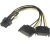 Akasa SATA / 6+2 tűs PCIe tápkábel-adapter 15cm