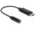 Delock USB-C adapter sztereó jackhez 14cm fekete